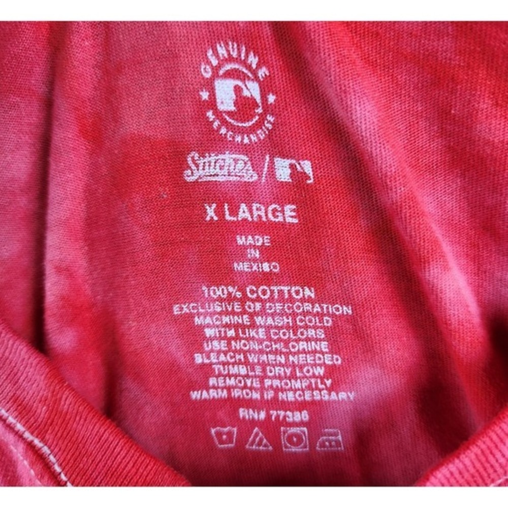 St Louis Cardinals MLB T Shirt XL Red Tie Dye Baseball Graphic Tee - Picture 5 of 9